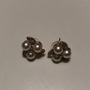 J Crew pearl-like and sparkly earrings